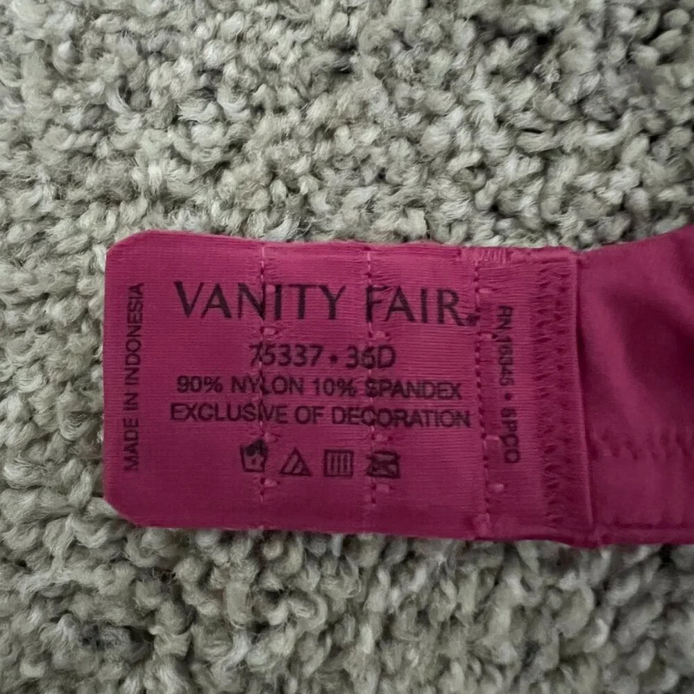 Vanity Fair Bra  Plumberry 38B 36C 38C 36D NWT - Picture 3 of 7